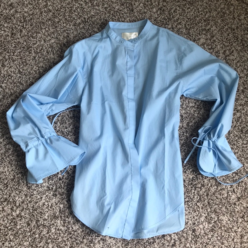 Blue button down